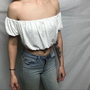 Urban outfitters white crop top